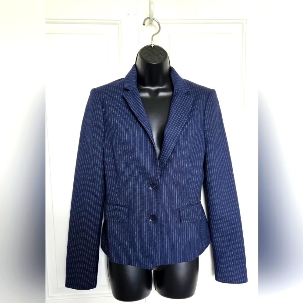 BcbgMaxazria navy blue blazer white stripes Size XS